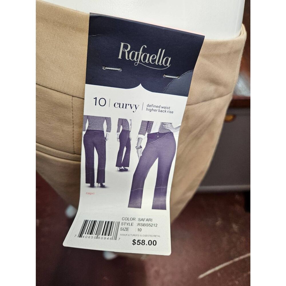 Rafaella Tan Capri Pants Womens Size 10 NEW TAGS - Picture 5 of 8